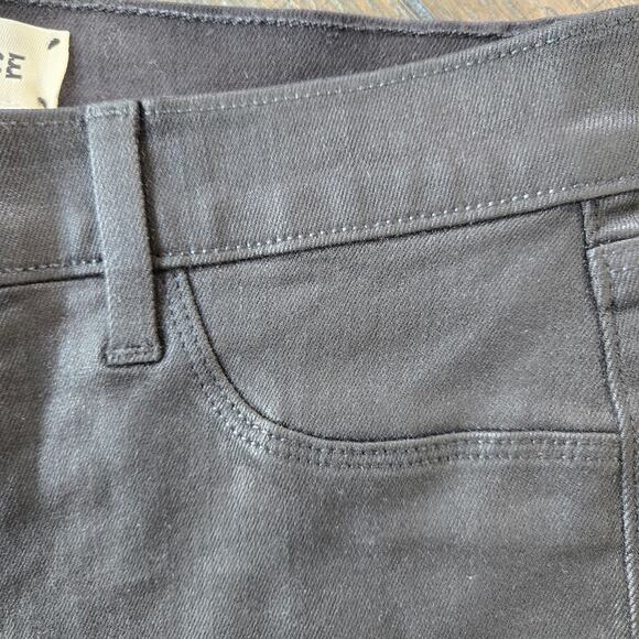 L'Agence Alyssa Coated High Rise Bermuda Faux Leather Shorts Size 25 NWT - Picture 8 of 9